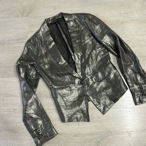 Elizabeth and James gold color linen jacket